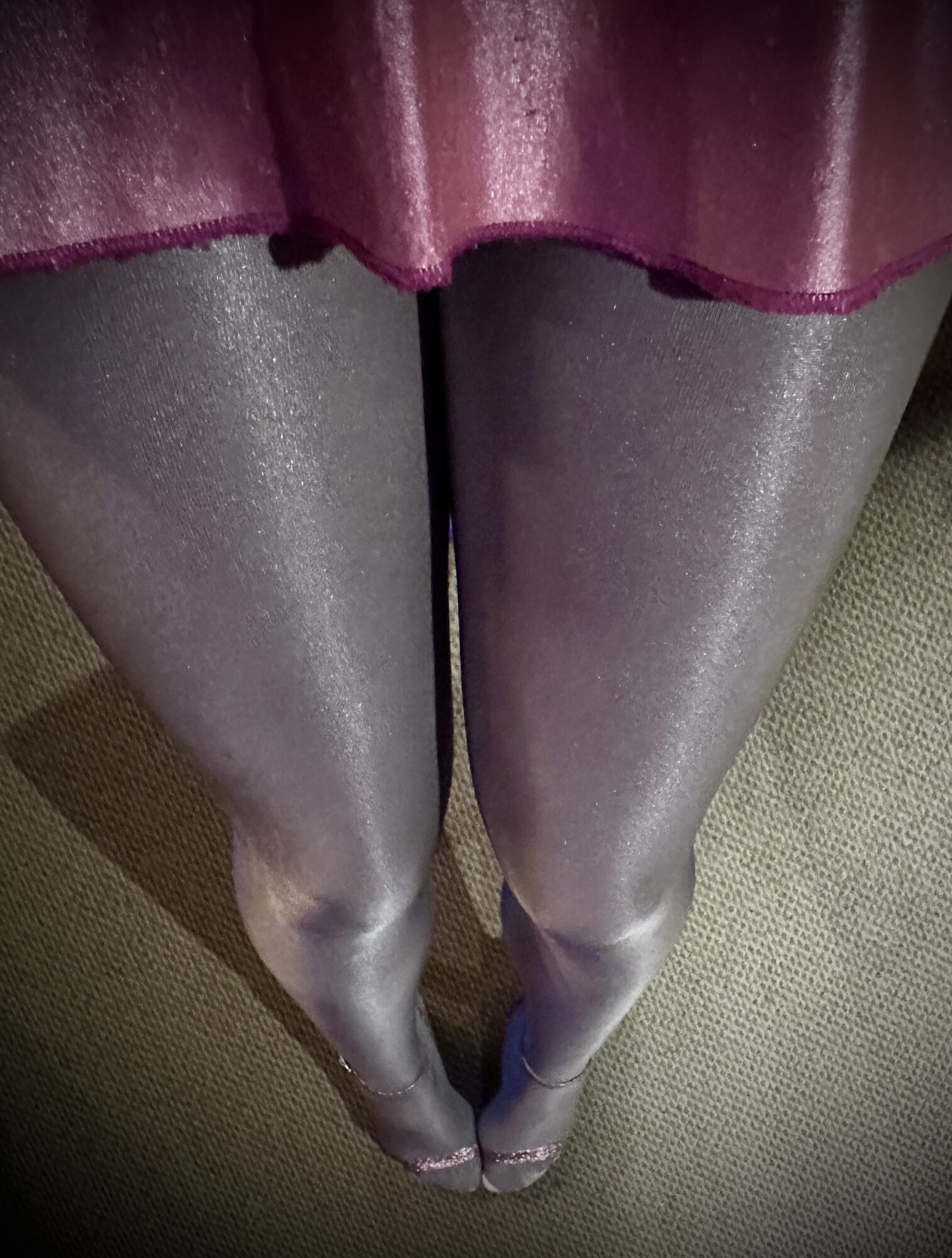 Would you like to caress my legs in shiny pantyhose? #8