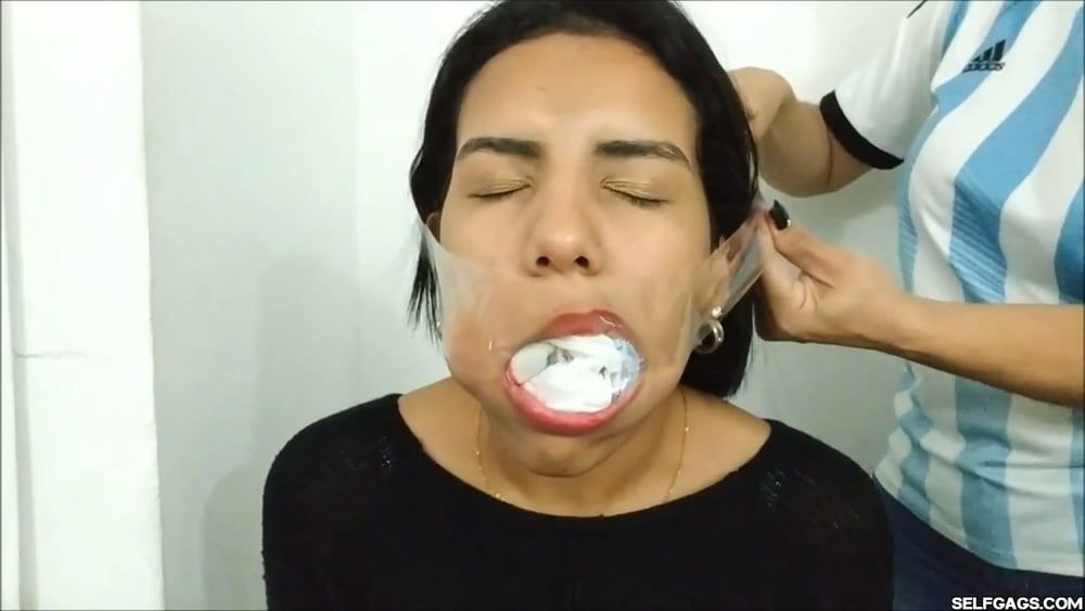 Gagged With 10 Socks And Clear Tape Gag - Selfgags #14