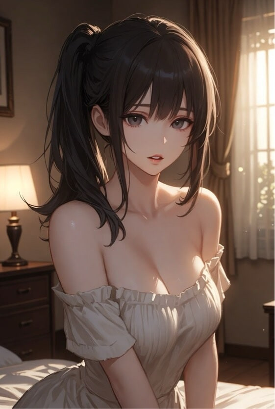 Seductive 2D anime waifu – AI animation #7