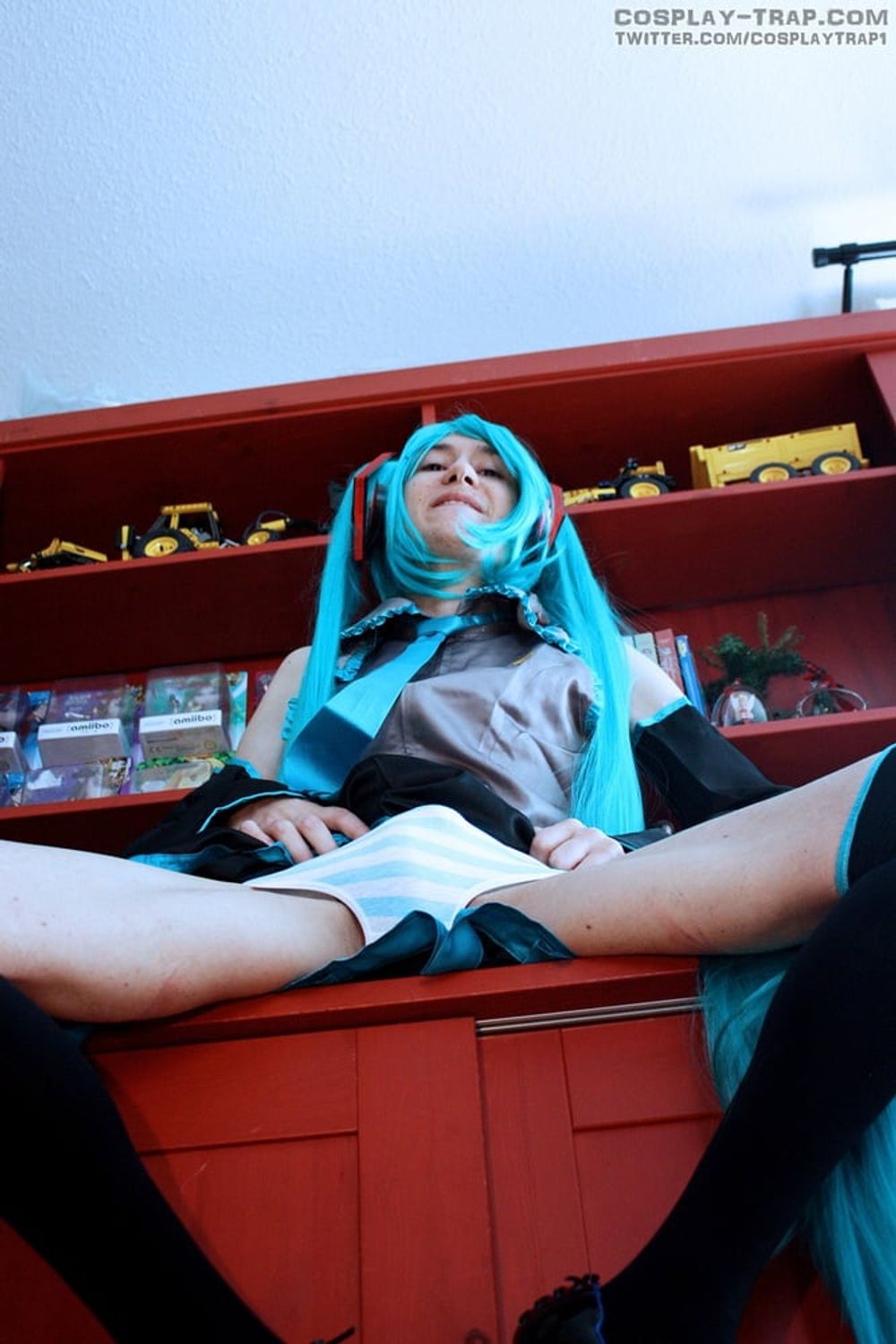  Crossdress cosplay Miku on top #2