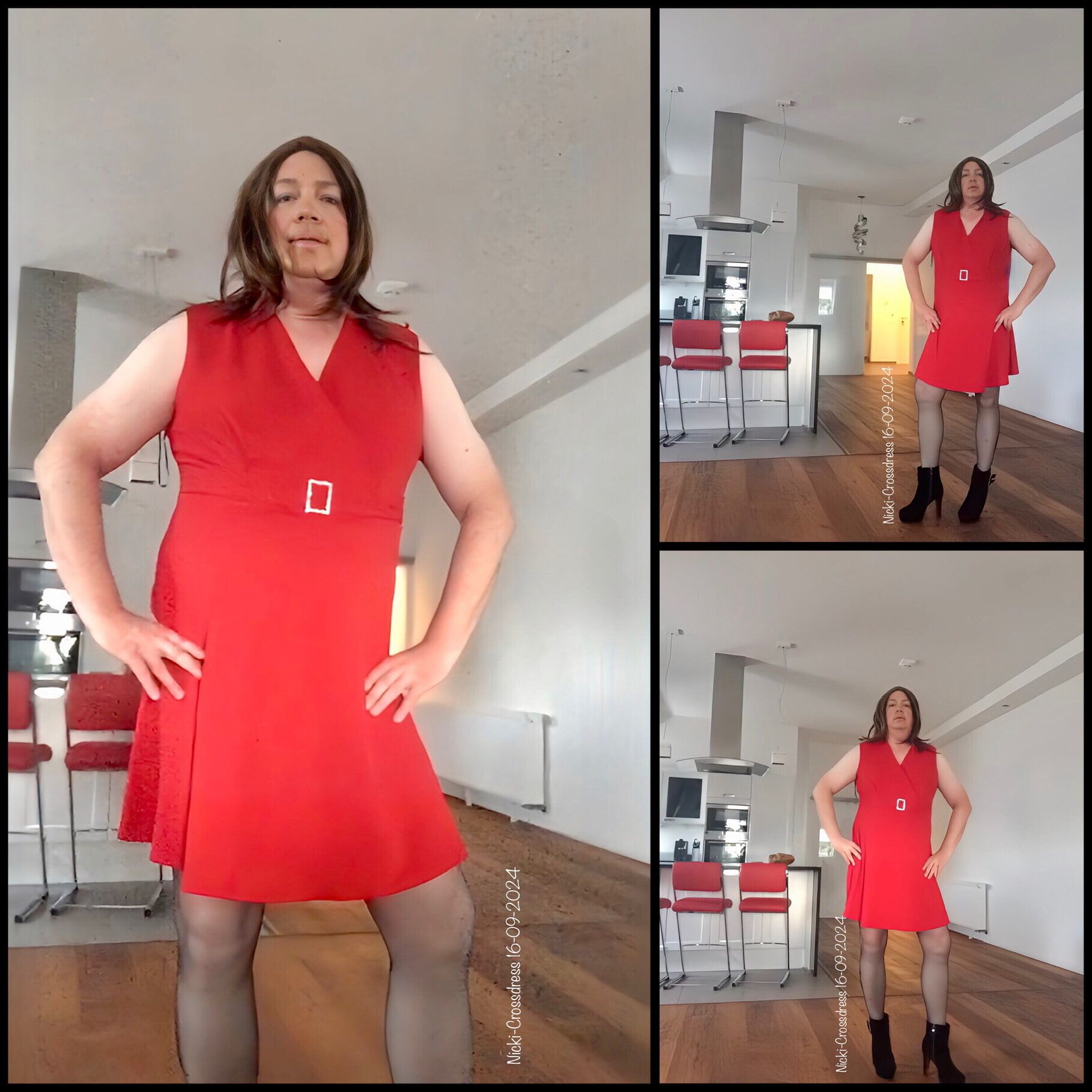 Nicki-Crossdress - Crossdresser - vestido vermelho sexy