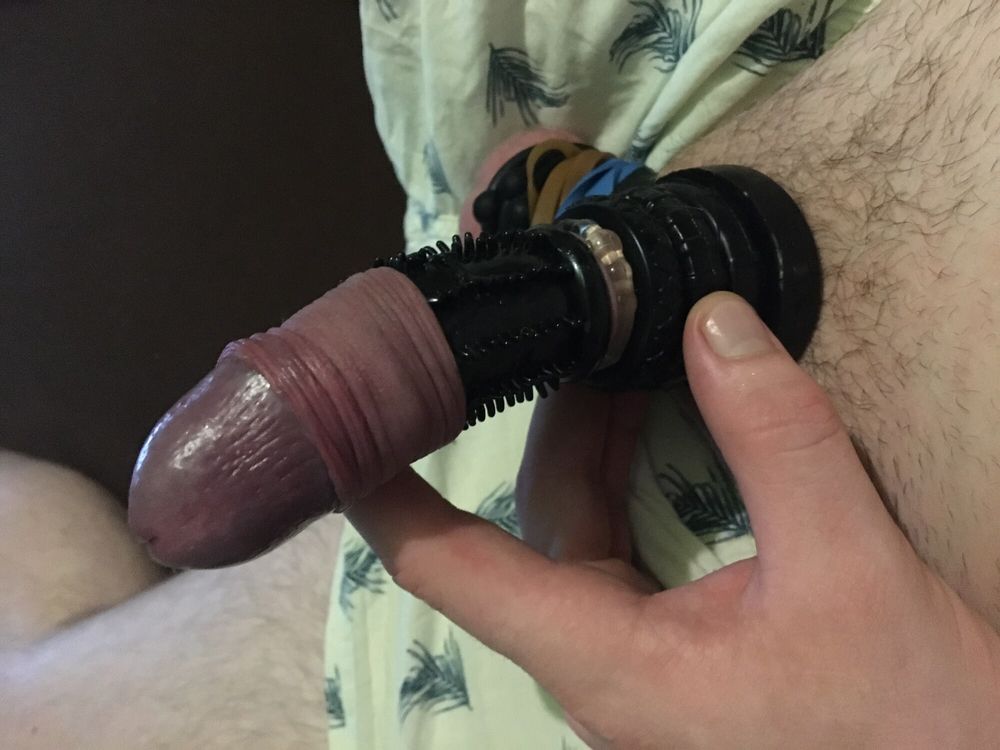 Cock Bondage With Rings Cocksleeve And Rubber Bands #27