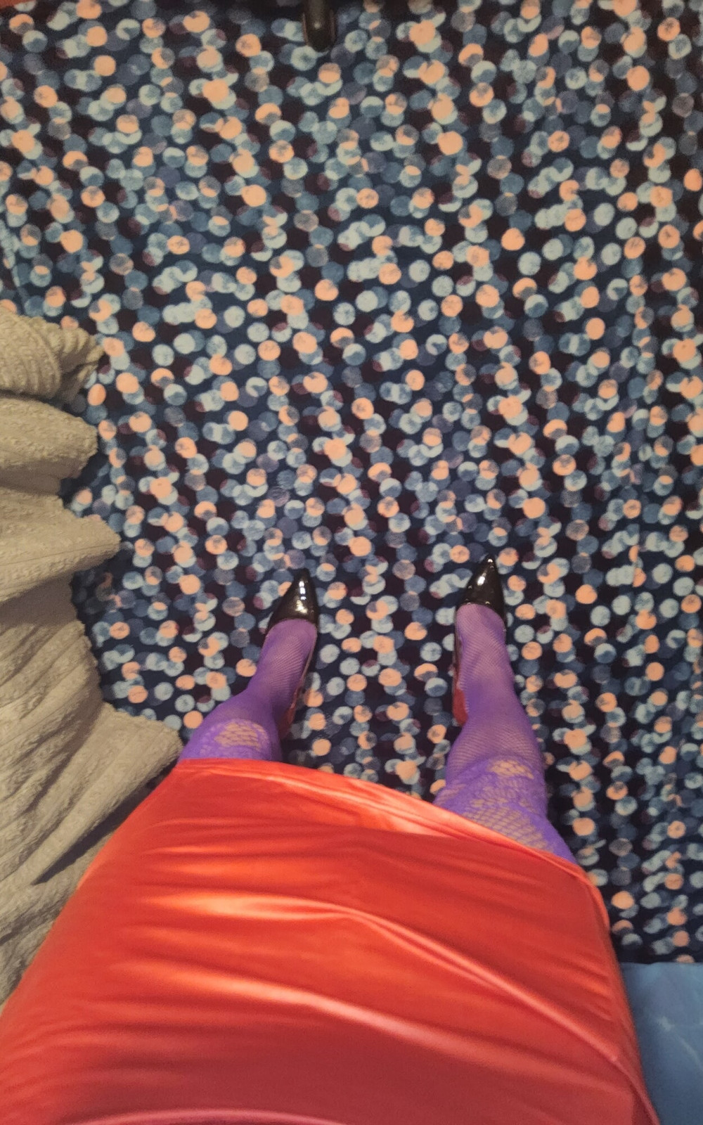 Teasing in My Purple Fishnets #13