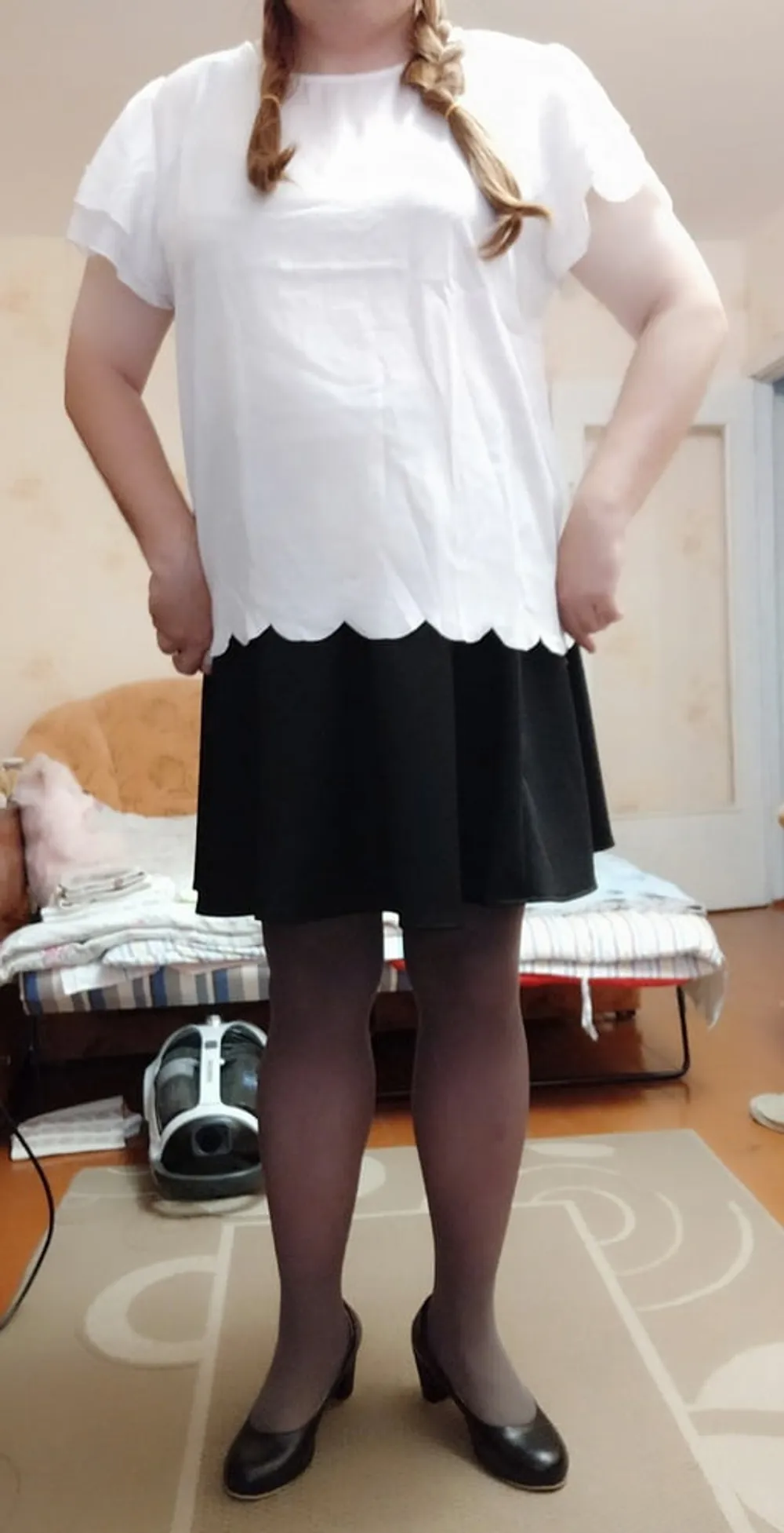 black skirt&amp;white blouse p.3 #6