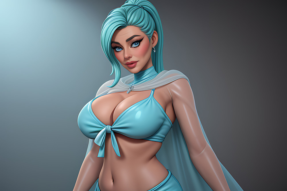 AI Generated Porn Featuring Huge Tit Ice Queens #7
