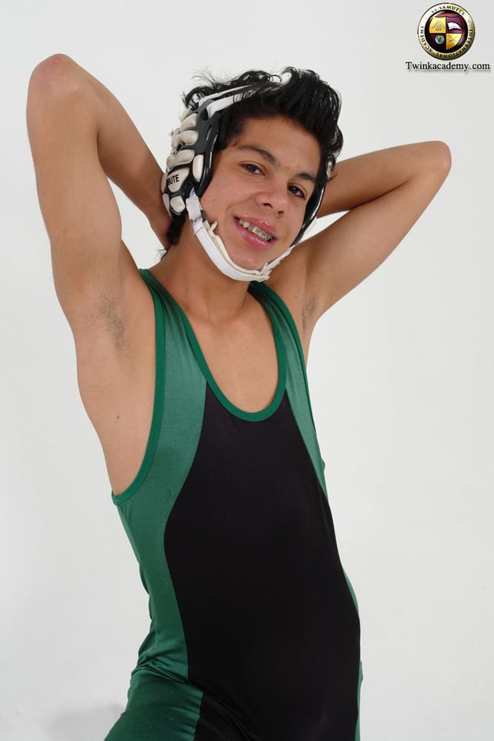 Samir strips out of his wrestling singlet #12