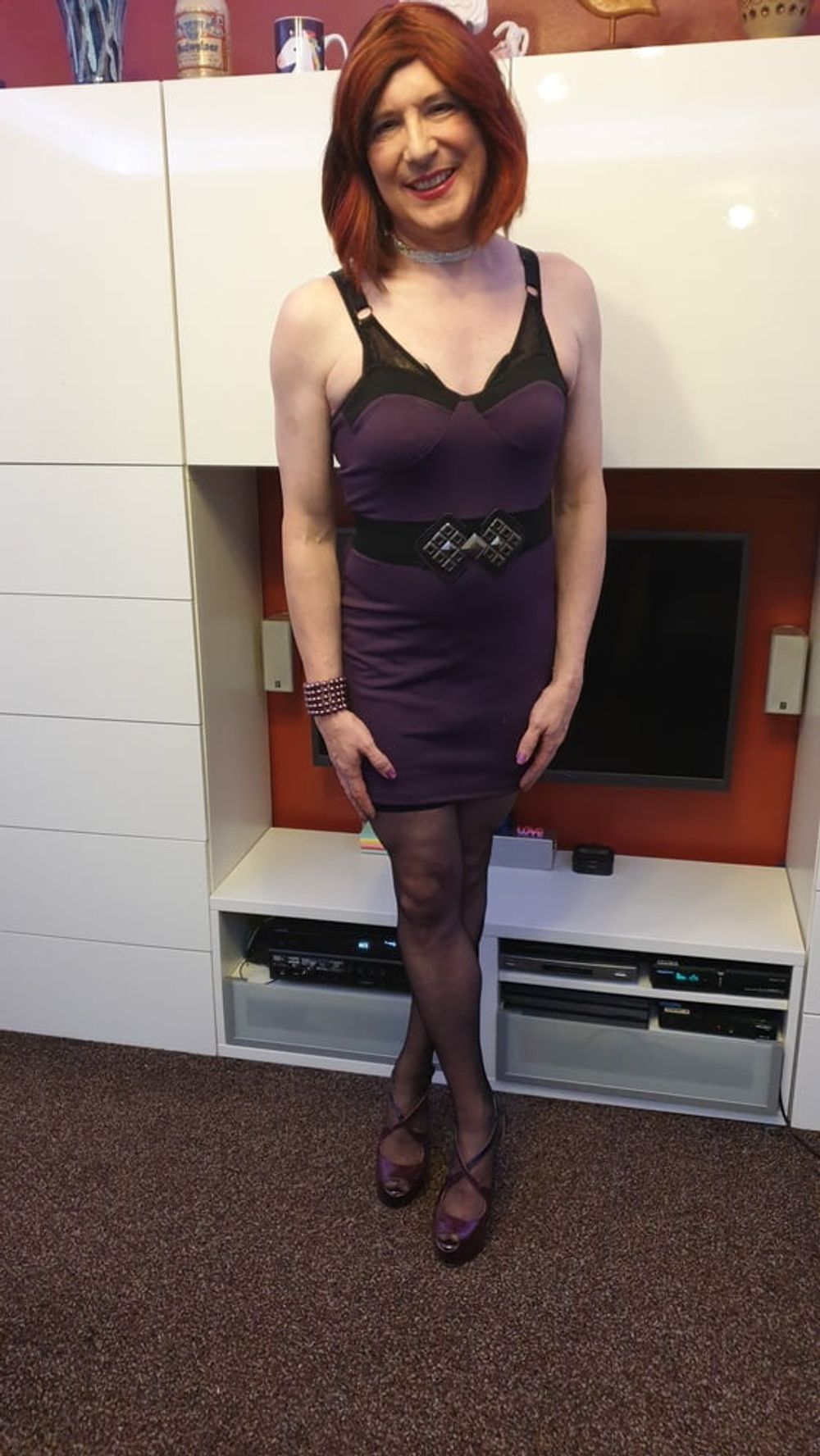 TGirl Slut Lucy the purple poser #3