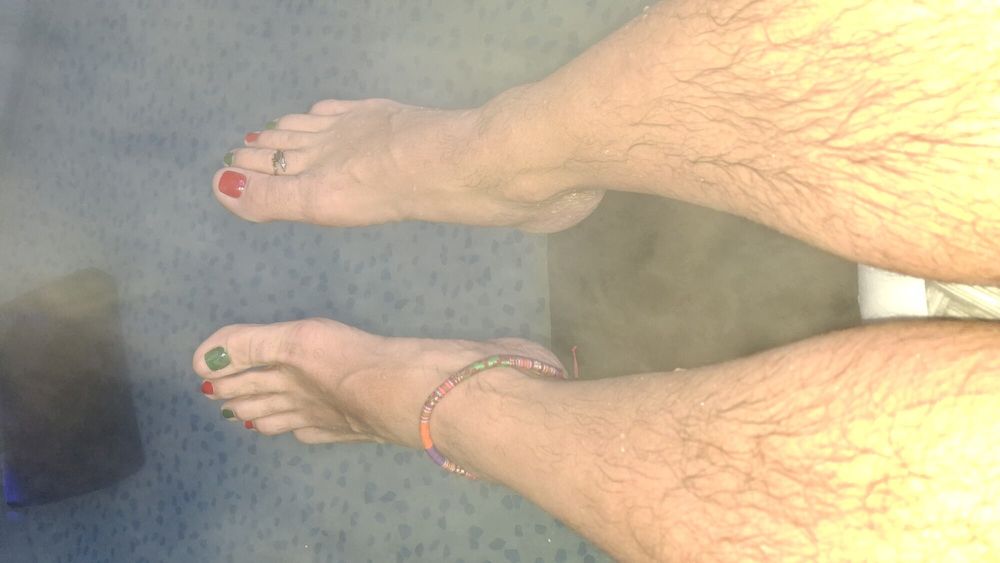 My hot wet steamy feet in the Hot tub #17