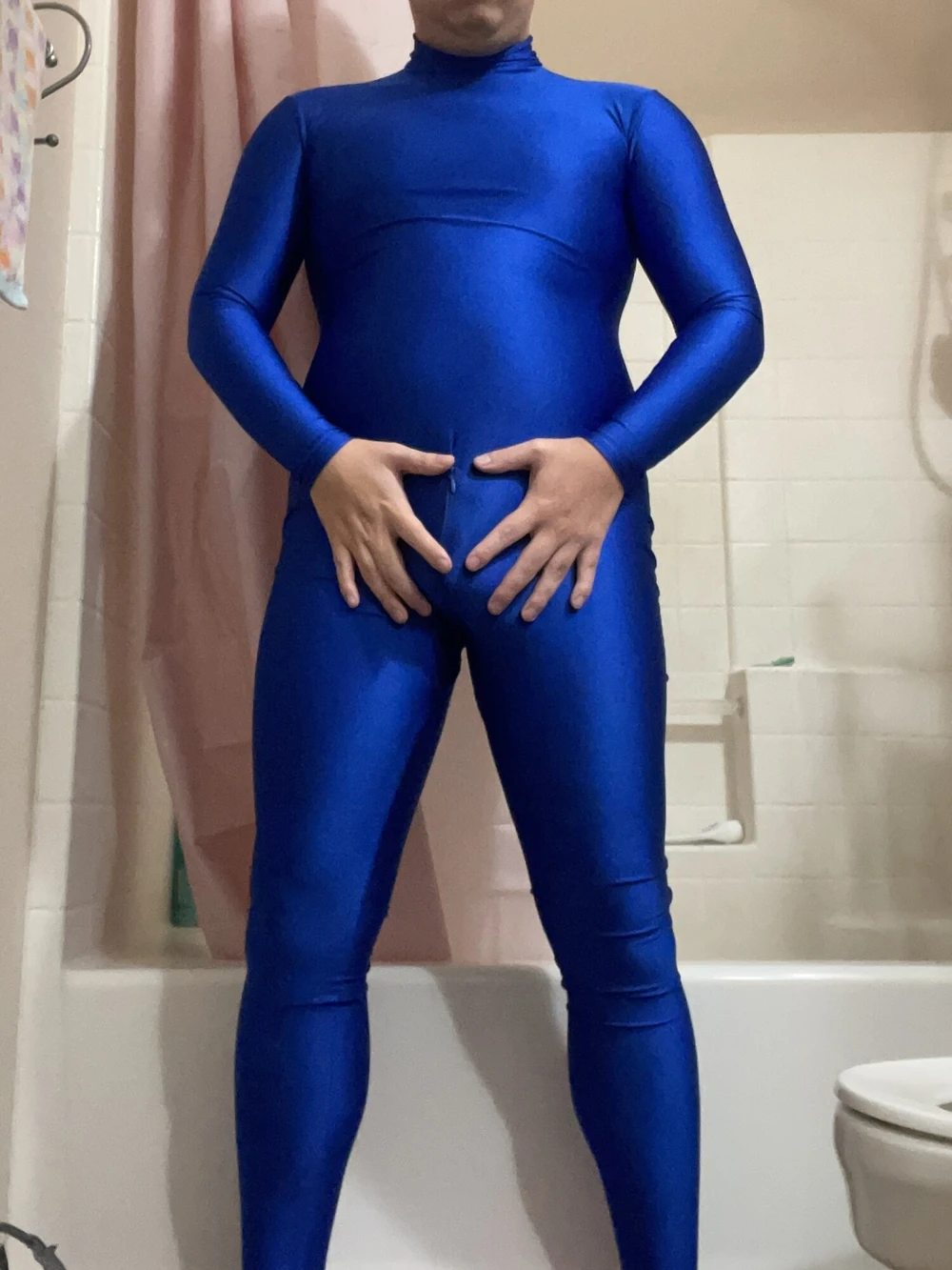 Blue Lycra Spandex Suit  #5