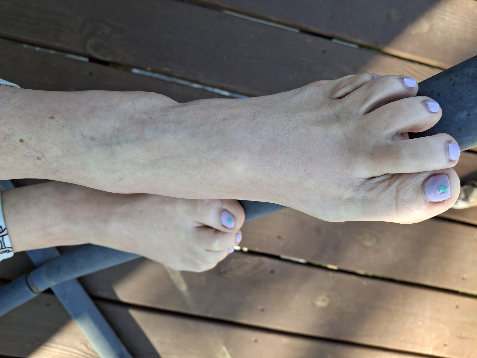 Girlfriends' sweet feet outside #9