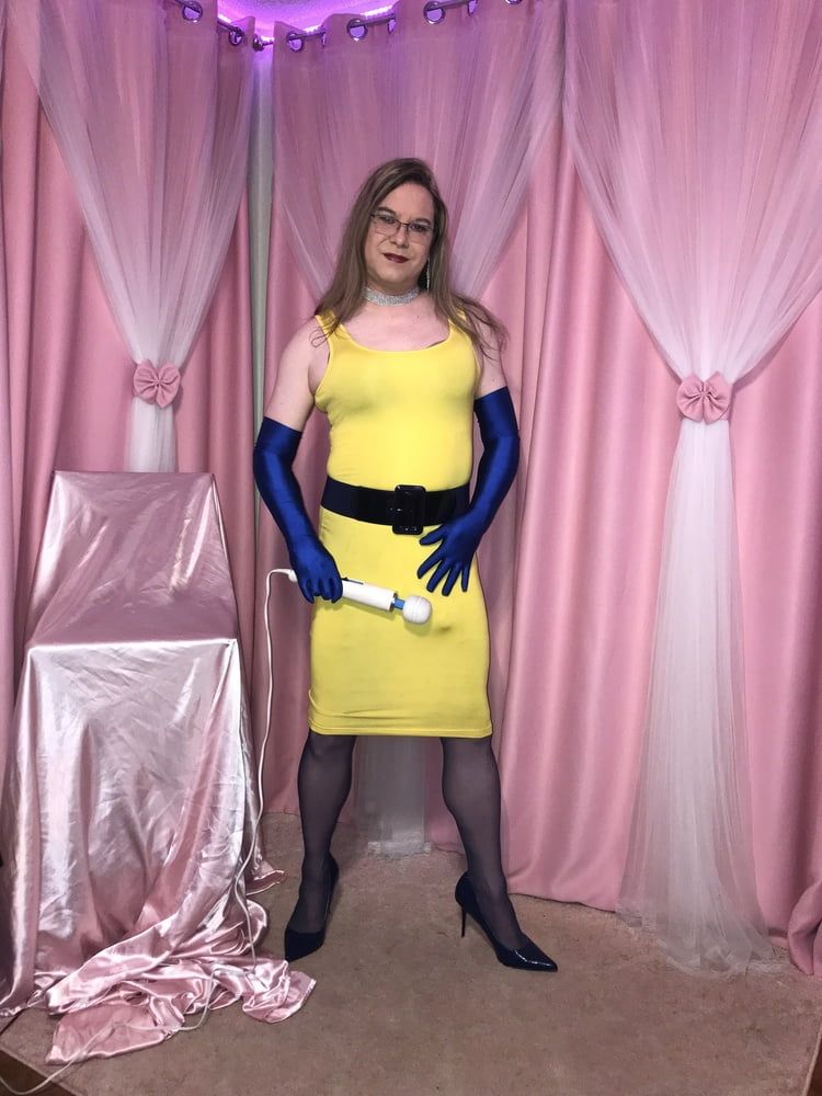Joanie - Yellow Pencil Dress 2 #21