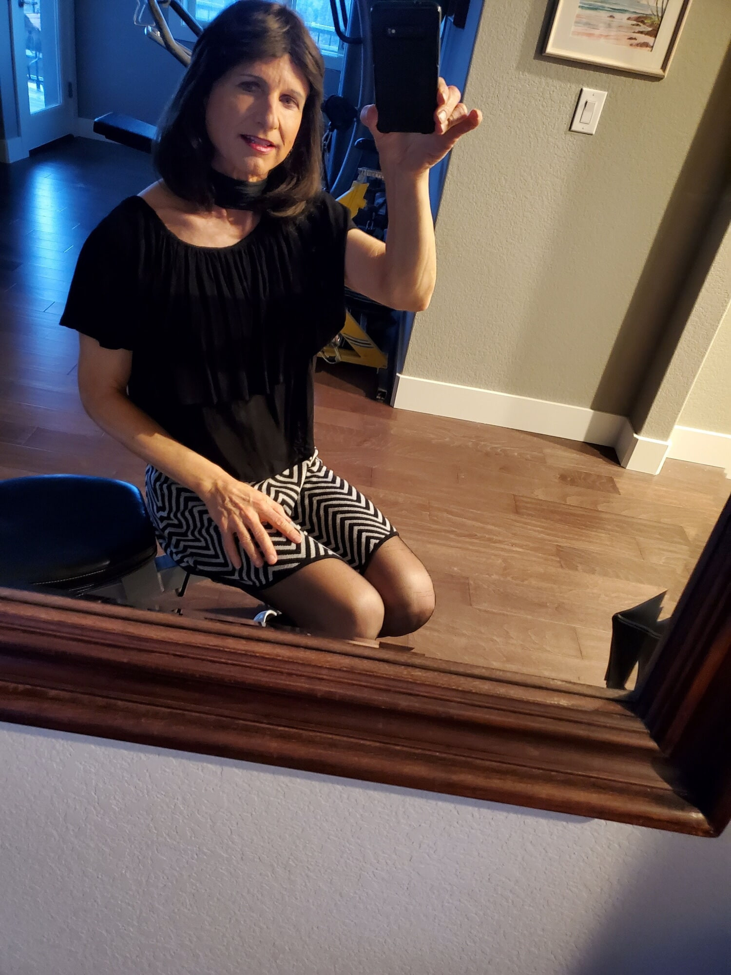 Black and White mini skirt #34