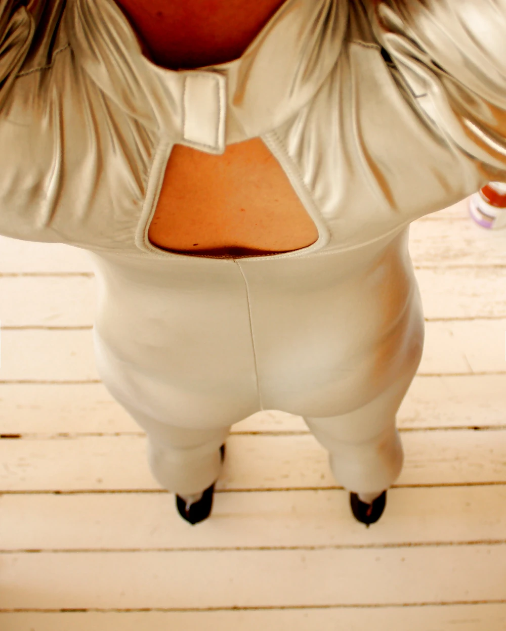 Silver bodysuit #34