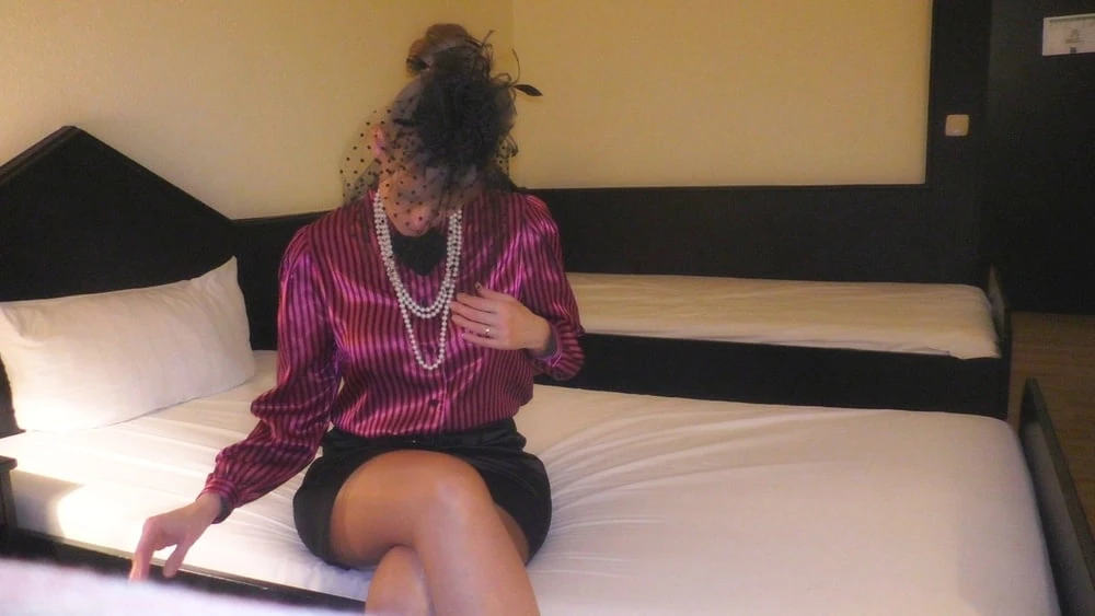 Pinstripe satin blouse #25