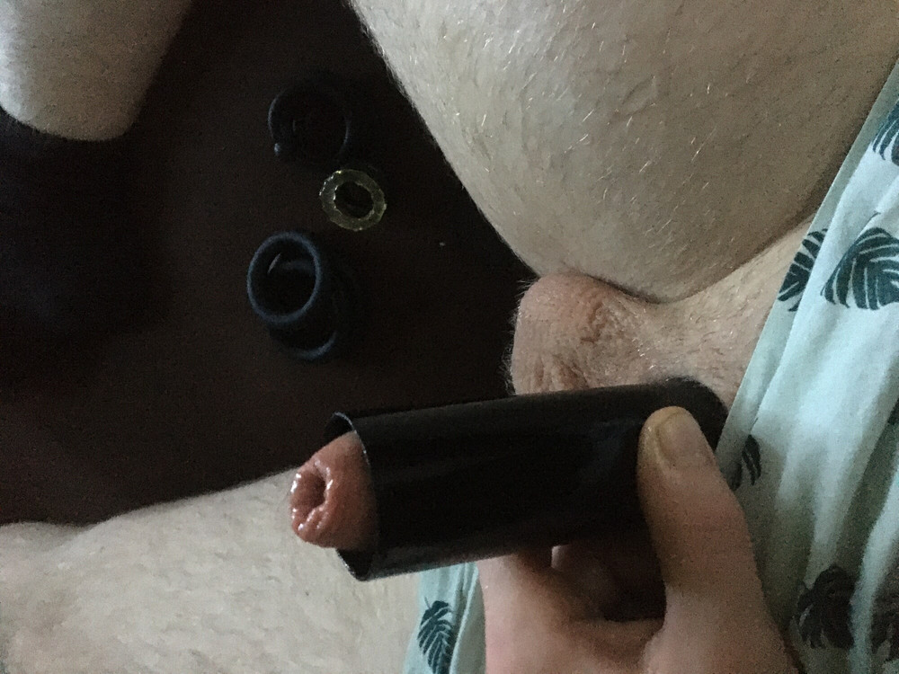 Balls With Rings And Cock With Homemade Cocksleeve And Rings #32
