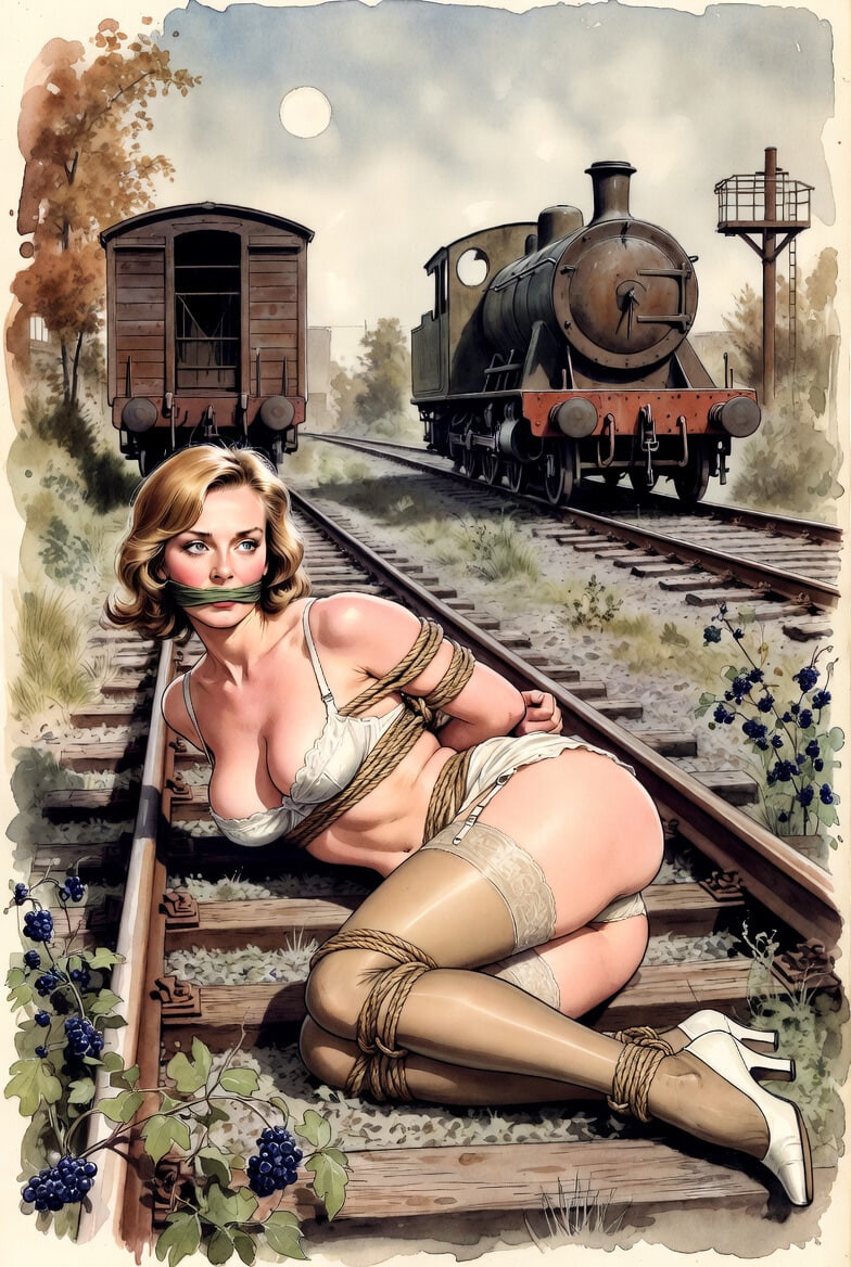 Pixwhores Experimental Enhanced: Stockings in the Railyard 1 #39