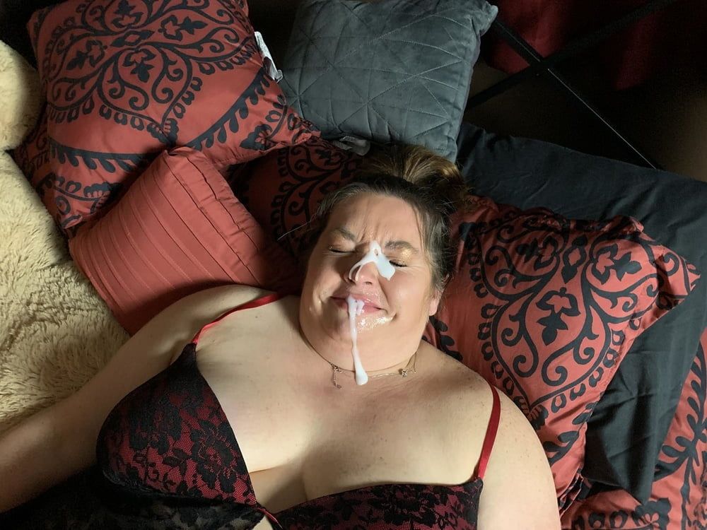 Sexy BBW Booty and Cum Covered Face #10