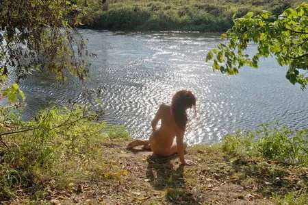 sitting on the beach istra river         