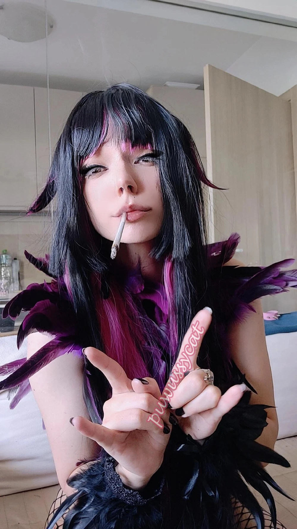 Succubus Smoking in fishnets #3