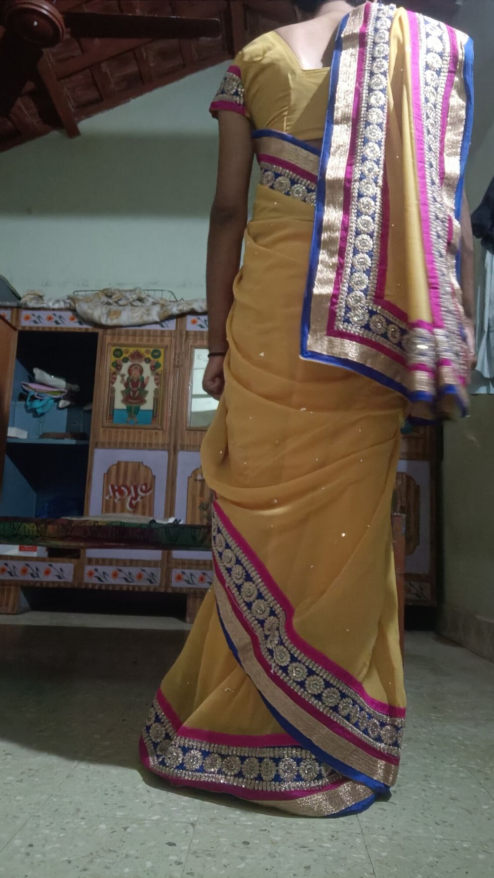 Wear auntys saree #5