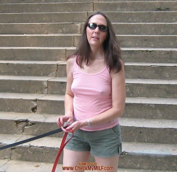 Check My MILF posing outdoors in public