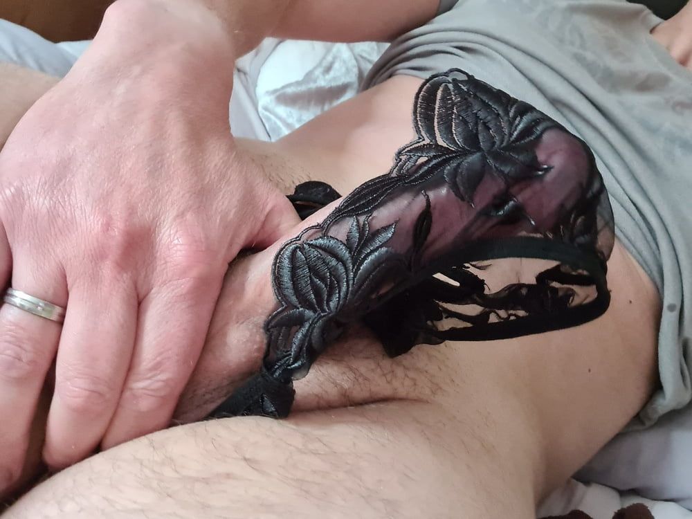 Playing with wifes knickers  #4
