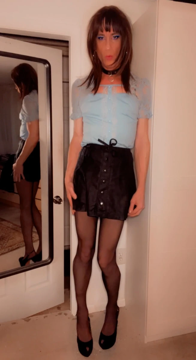 Valerie Parker crossdresser submissive nylon secretary #3