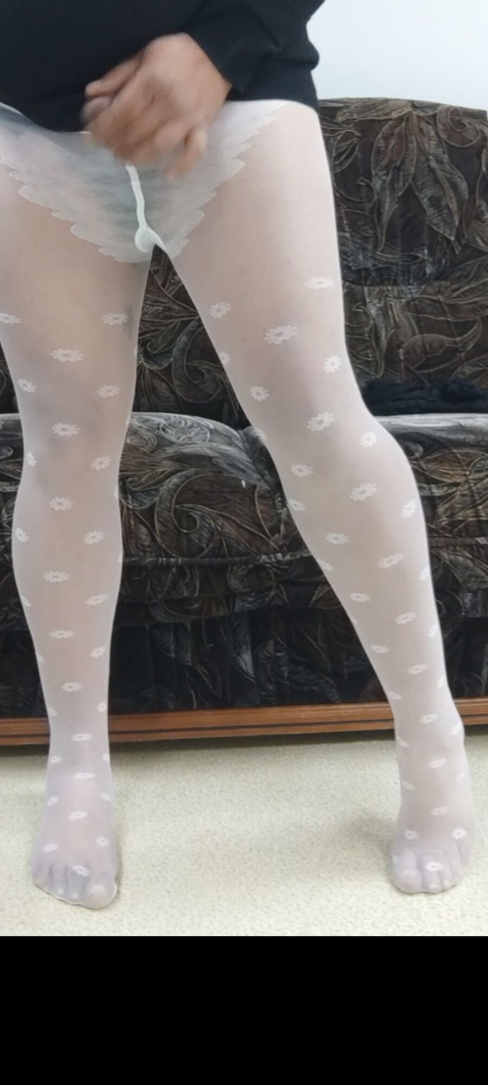 Another pair of white pantyhose on my feet,my favorites. #44