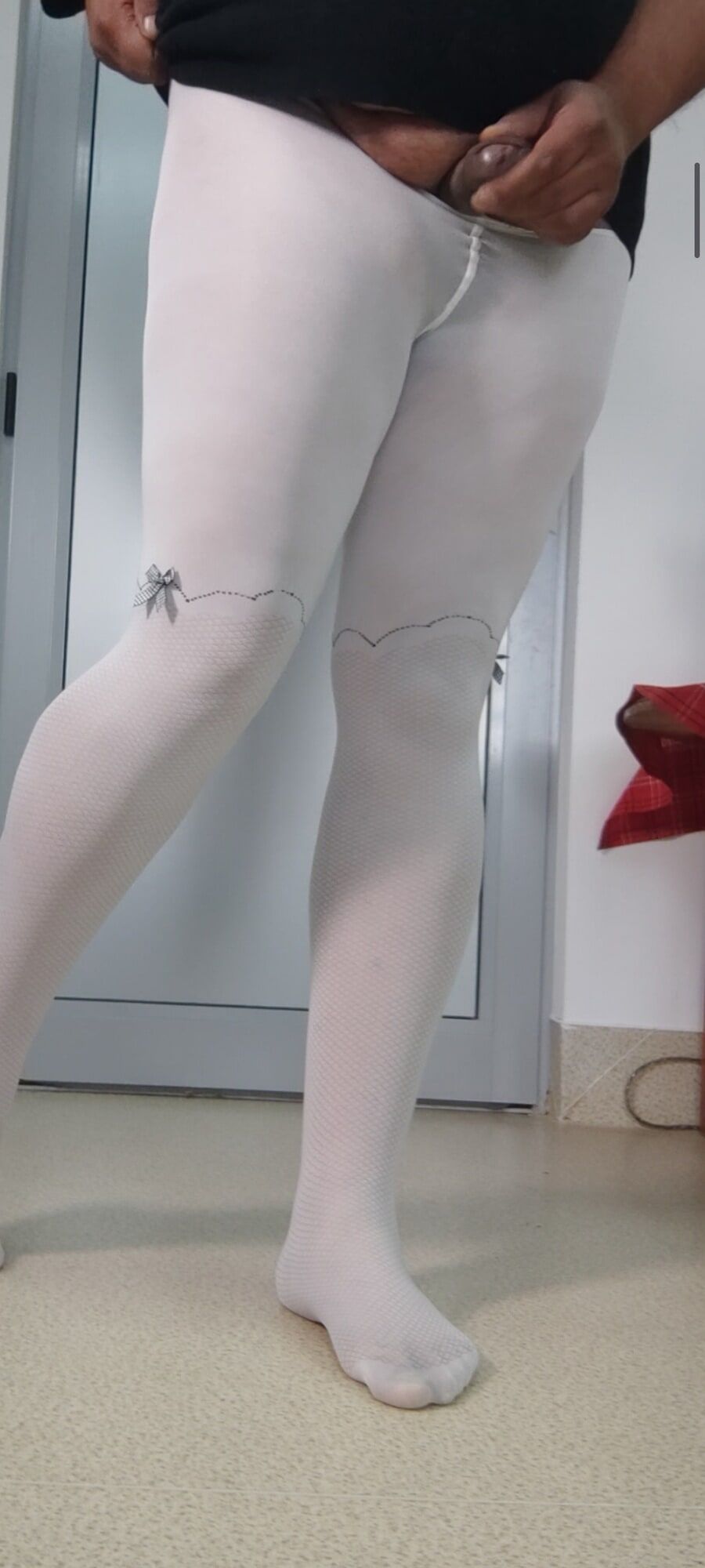 White pantyhose for teen is so sexy #41