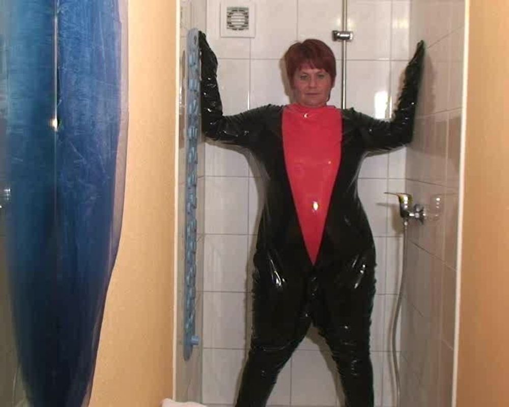 Punishment in the pvc suit