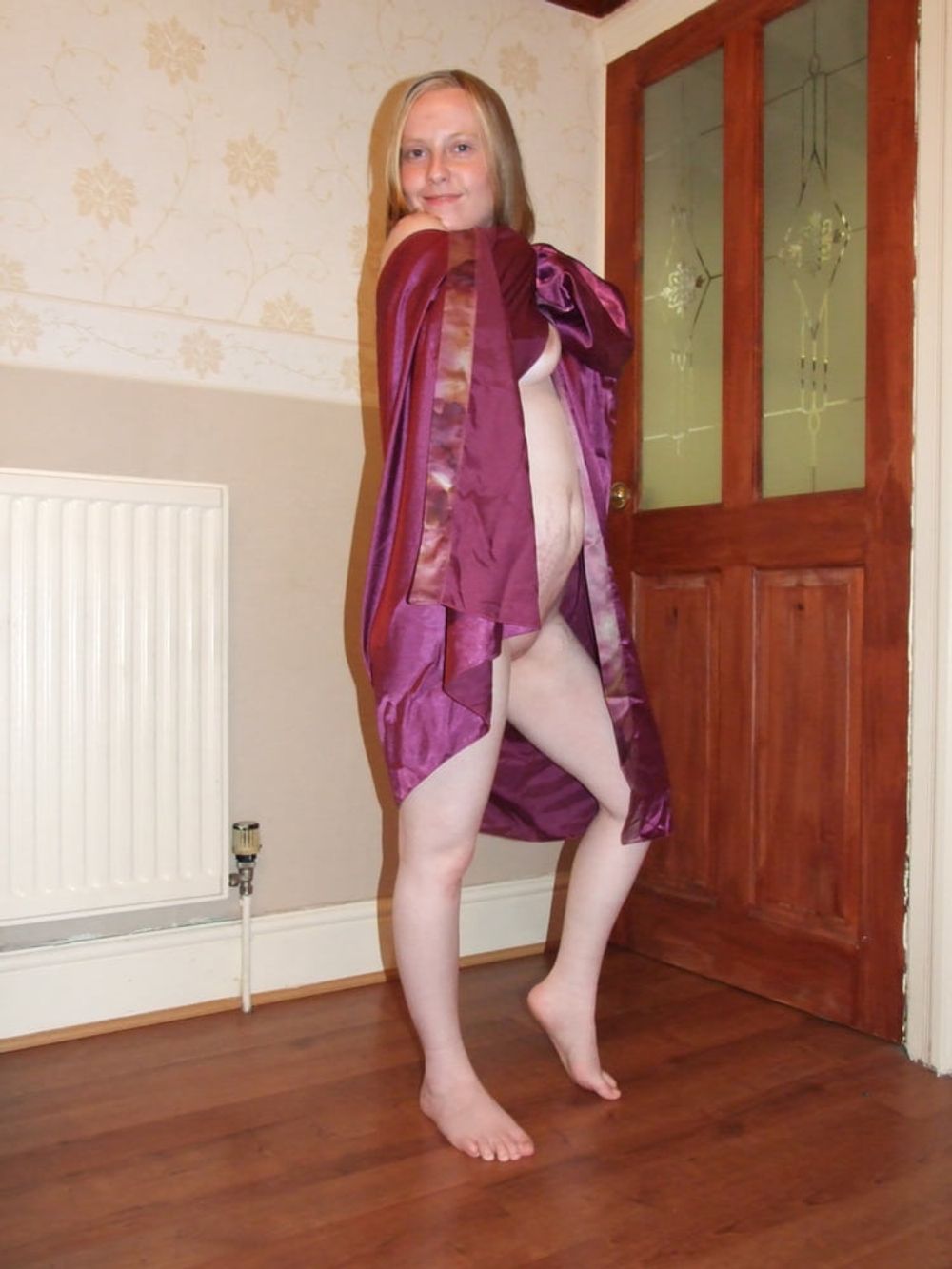 Young wife posing in silk nighty #39