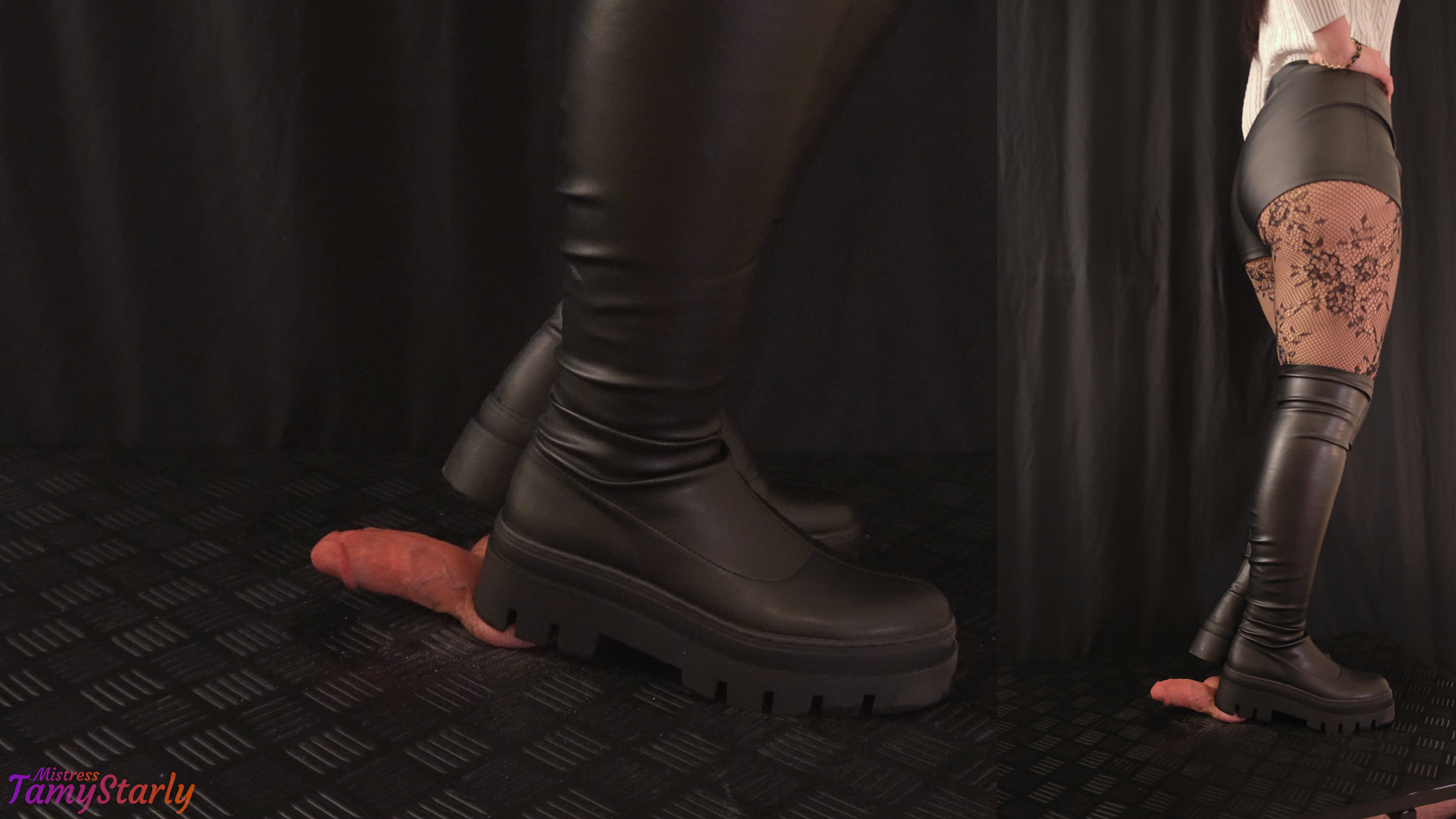 Cock and Balls Grinding in Fall Knee High Boots #4