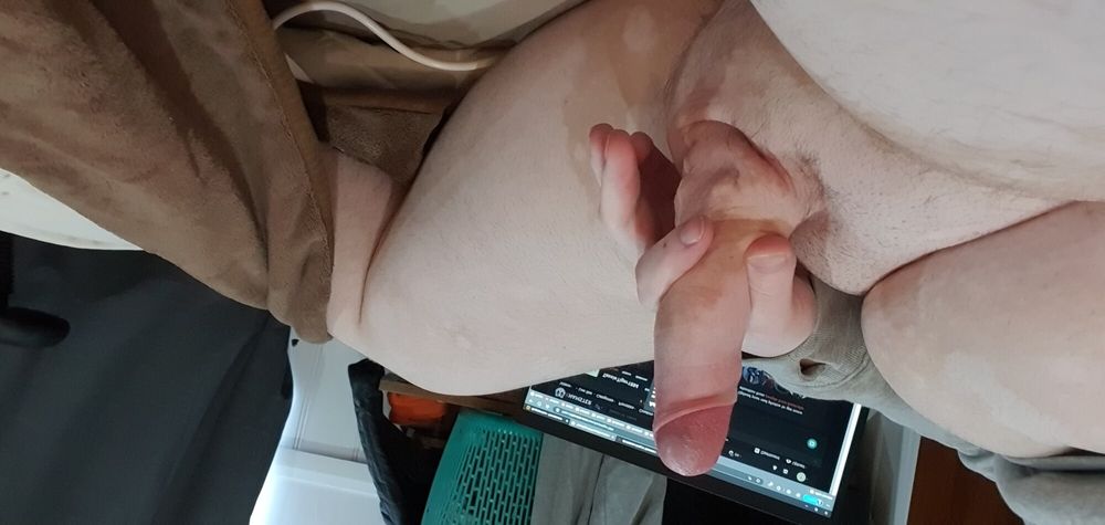 My fat uncut cock #6