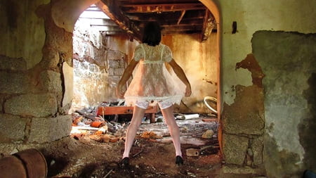 Shy and coy Milf in sexy lingerie