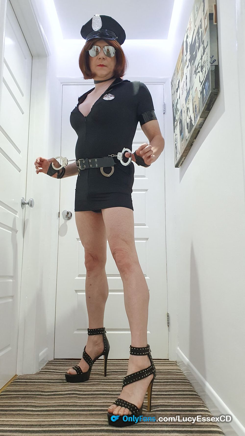 Big cock TGirl police officer Lucy Essex CD #5