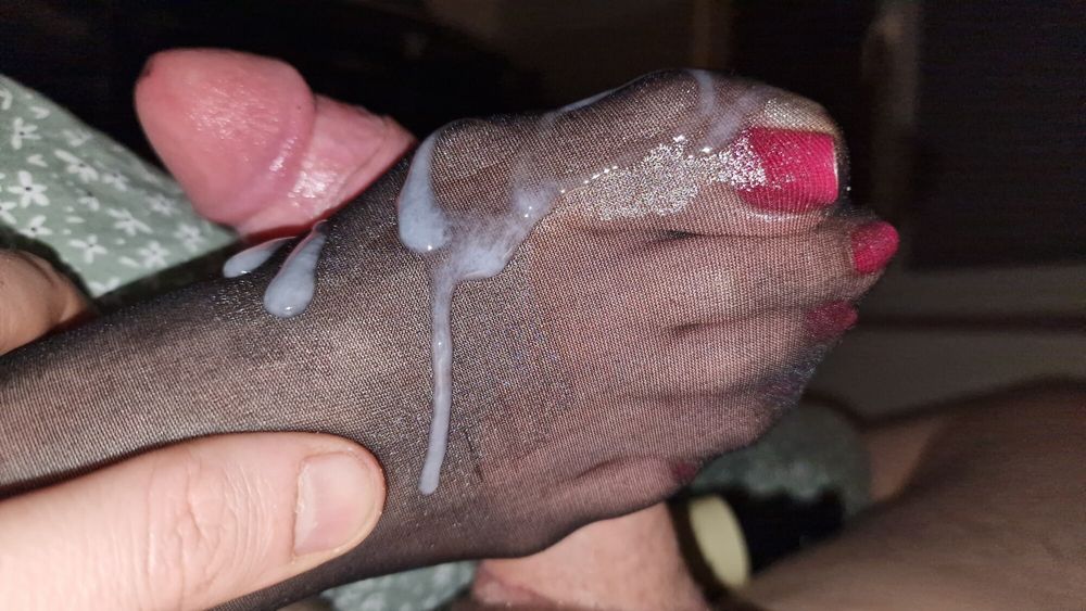 Semen on wife&#039;s feet all the time #24