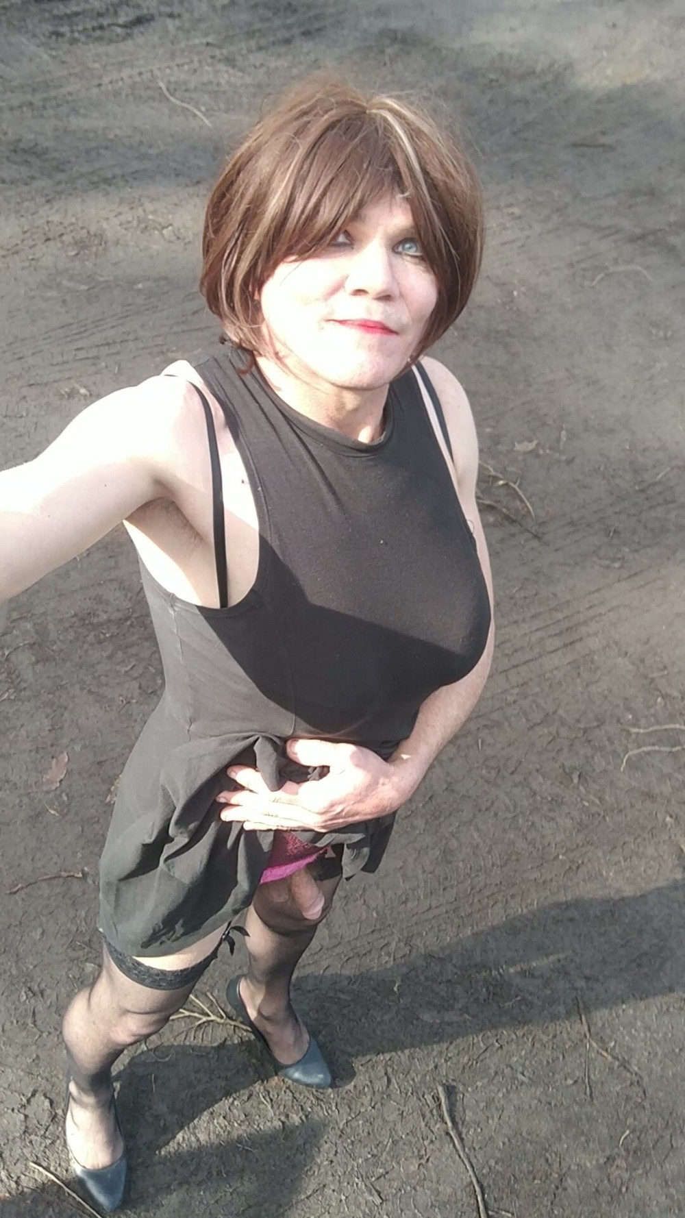 Crossdress Roadtrip - Black Summer Dress #7