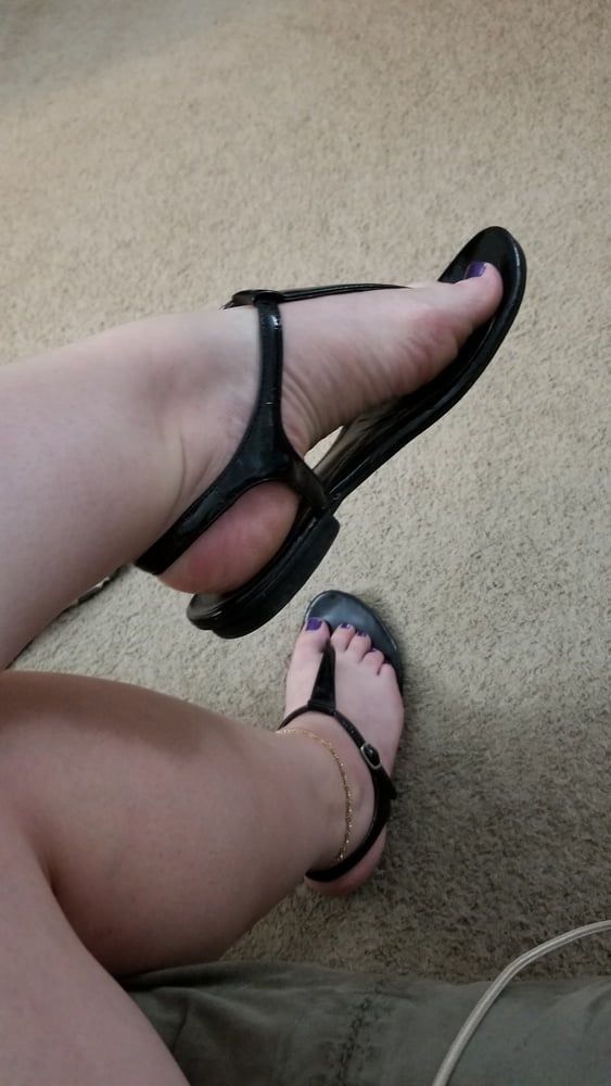 Playing in my shoe closet pretty feet heels flats milf  wife #32