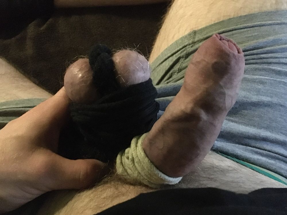 Hairy Dick And Cum Filled Balls Bound #44