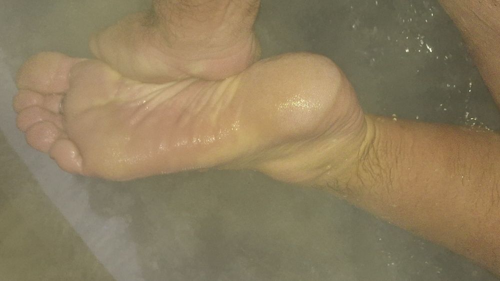 My hot wet steamy feet in the Hot tub #15