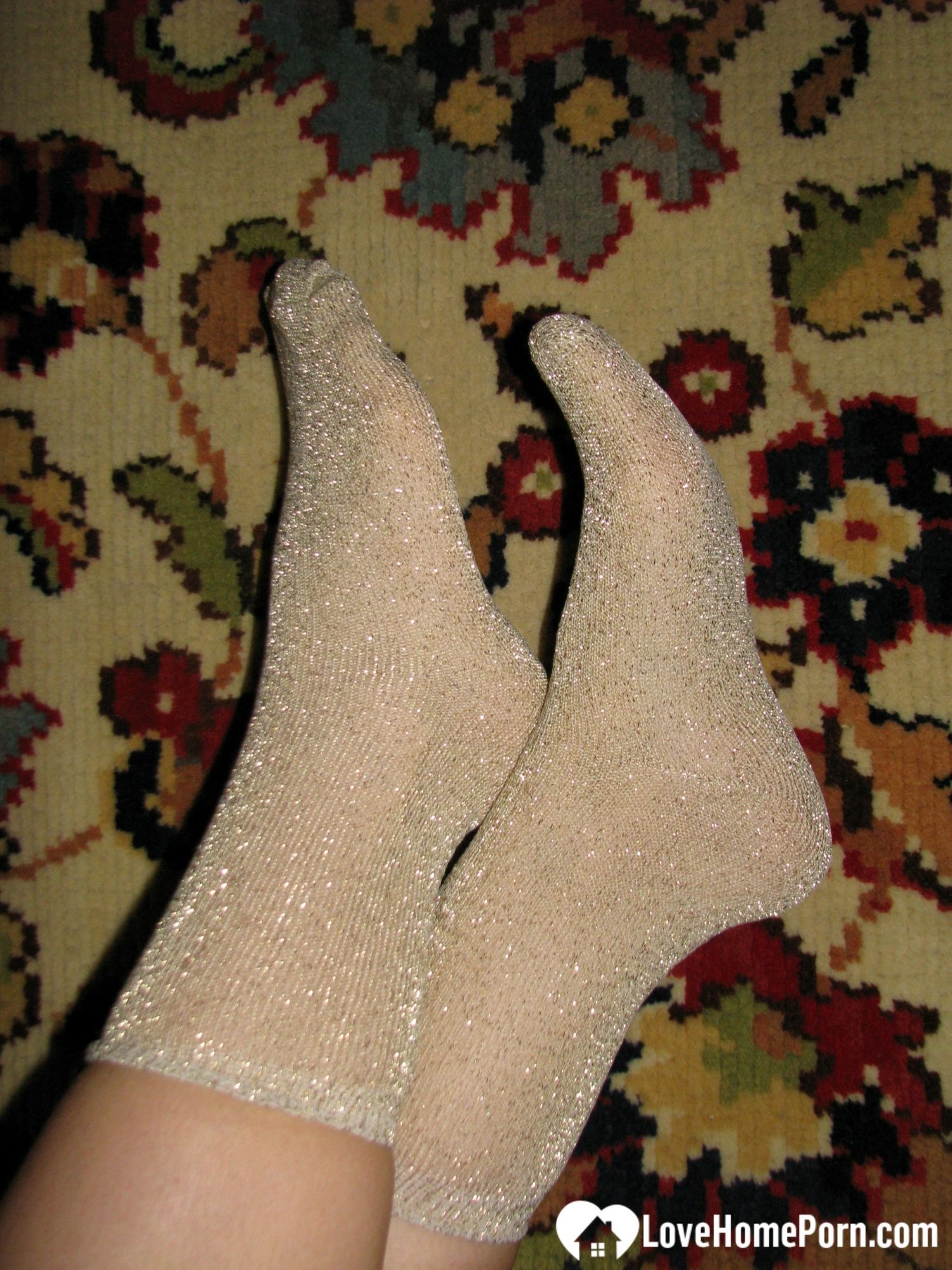 Nerdy babe keeps her sparkly socks on #26
