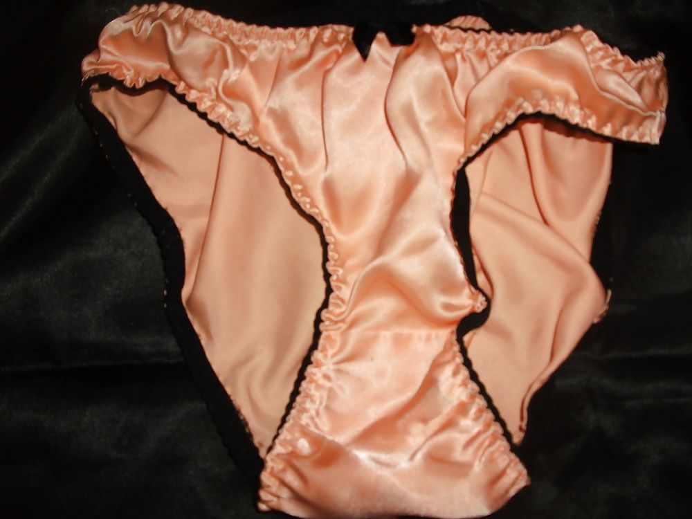 A selection of my wife's silky satin panties #12