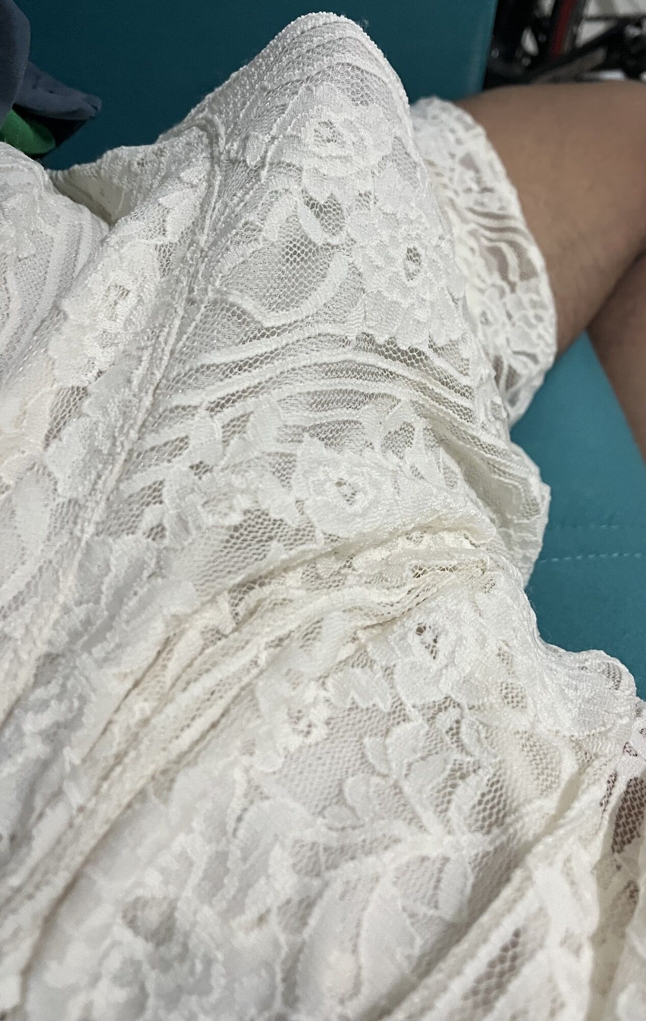 white mini skirt