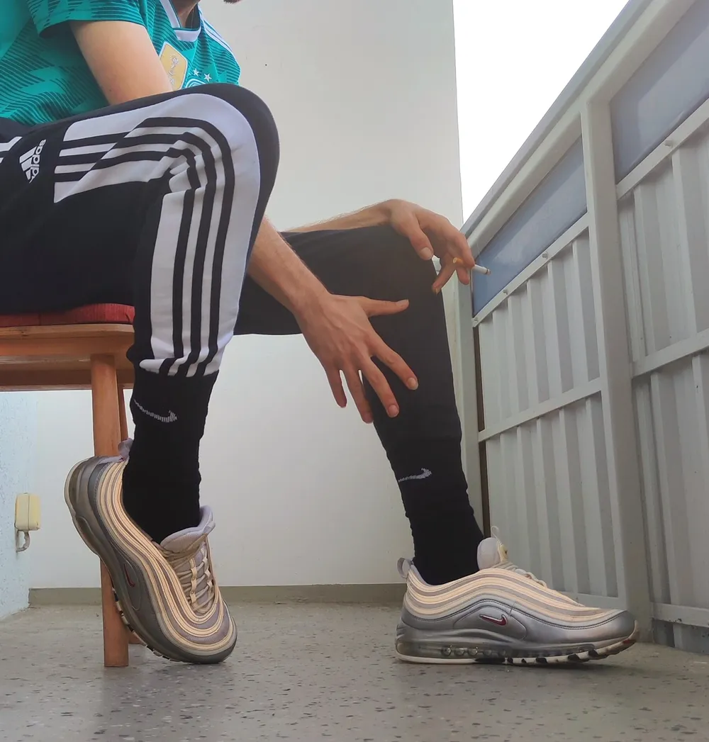 (GER) SubBoy in black Nike CrewSocks &amp; white AirMax97 &amp; Jock #42