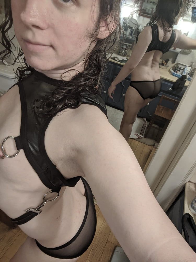 Leather and Mesh Singlet #17