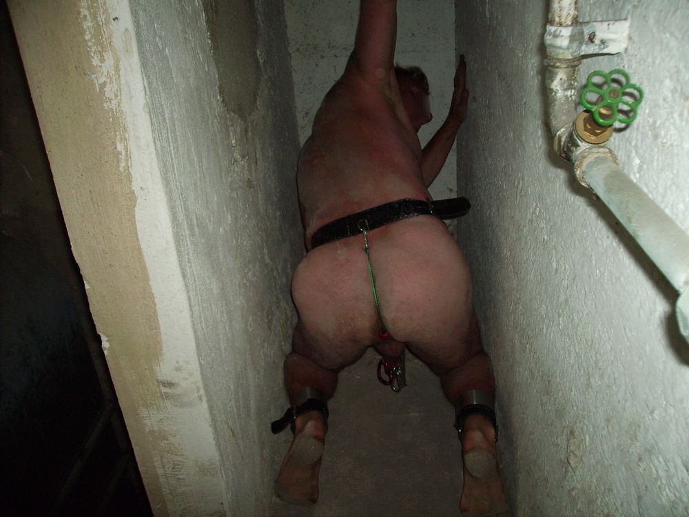 Slave Man locked up dirty Prison Erection #4