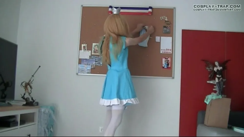 Crossdress cosplay Tennis Rosalina panties and anal show #12