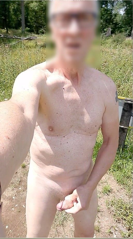 outdoor public naked exhibitionist edging sexshow cumshot #14