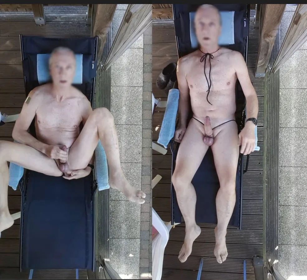 outdoor exhibitionist bondage jerking session