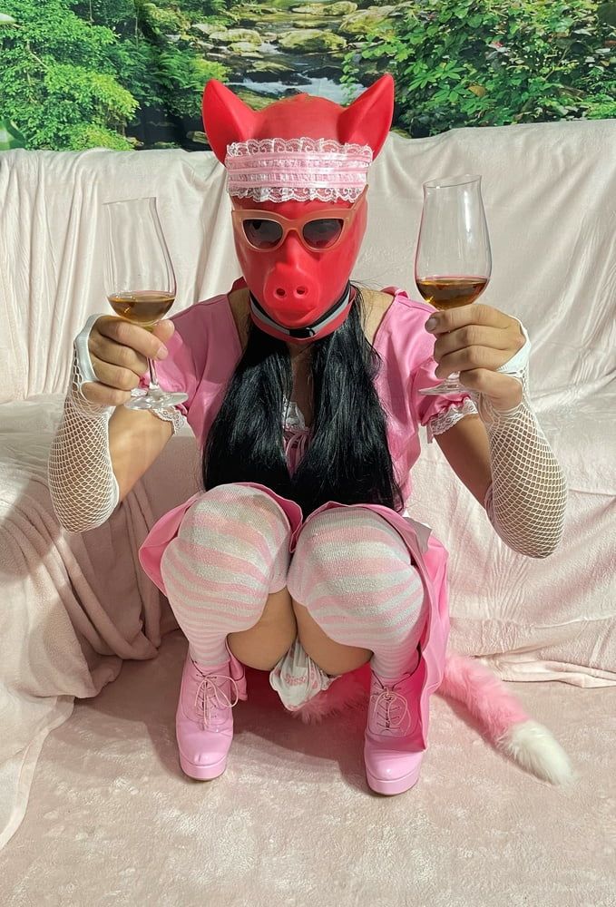 Sissy Wearing A Pink Dress, Heels And Chastity Cage (Pt. 1) #16